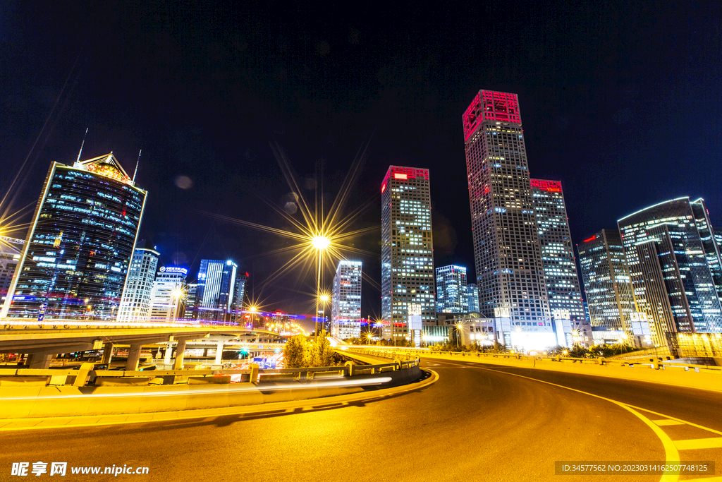 城市的夜景