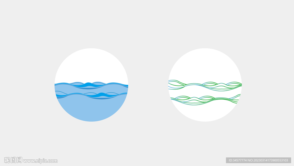海浪矢量元素