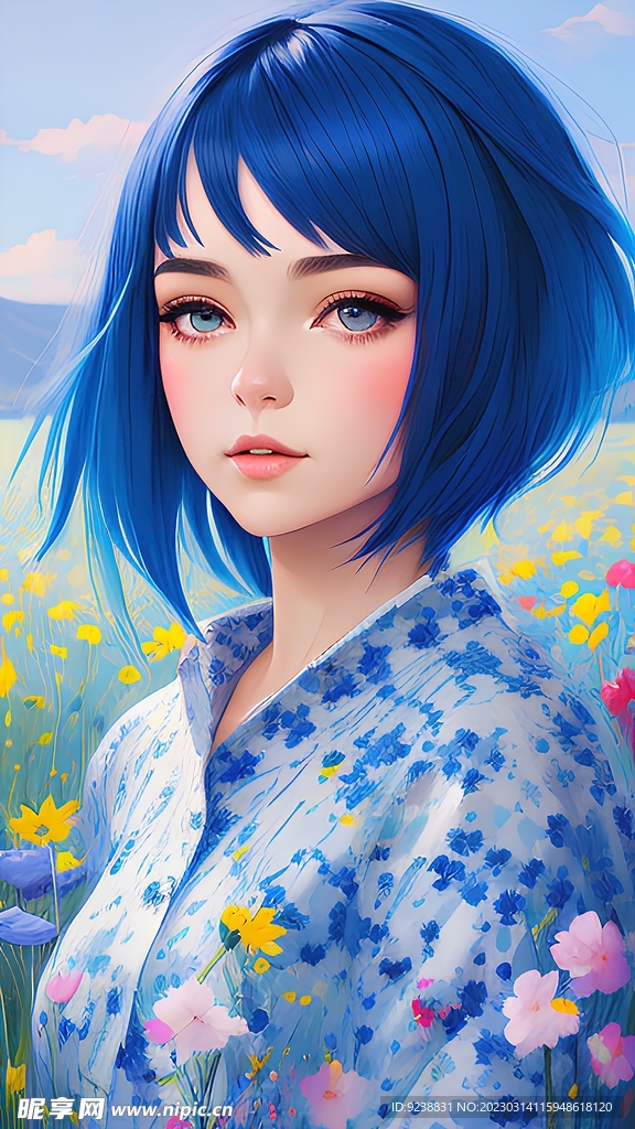 厚涂美女插画