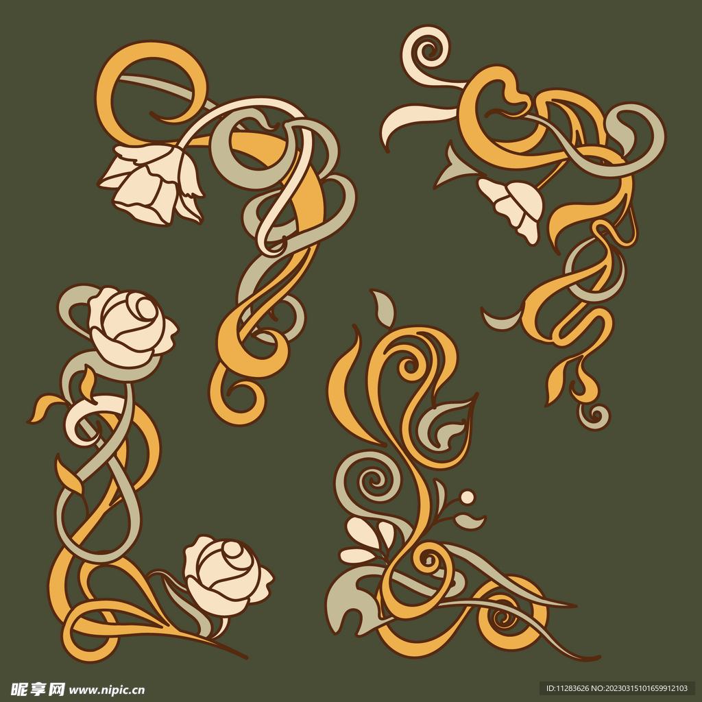 藤蔓花纹
