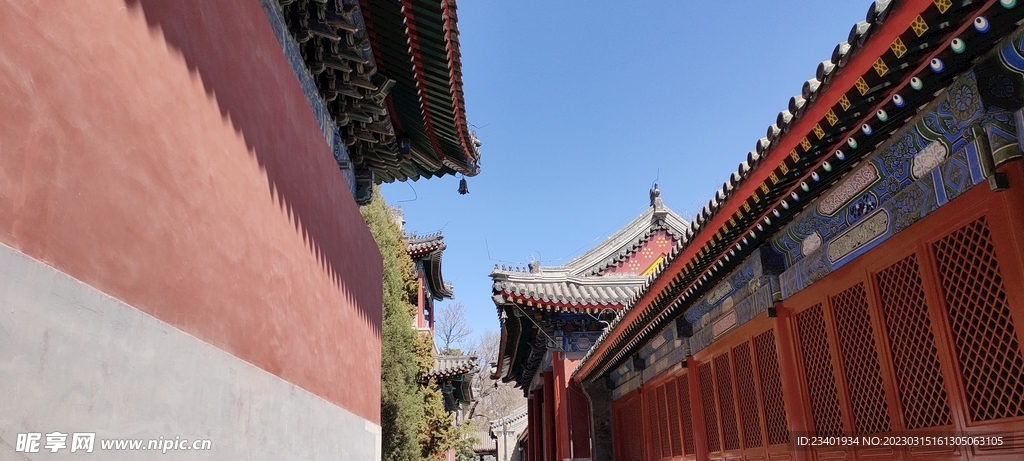 北京万寿寺中式古建筑