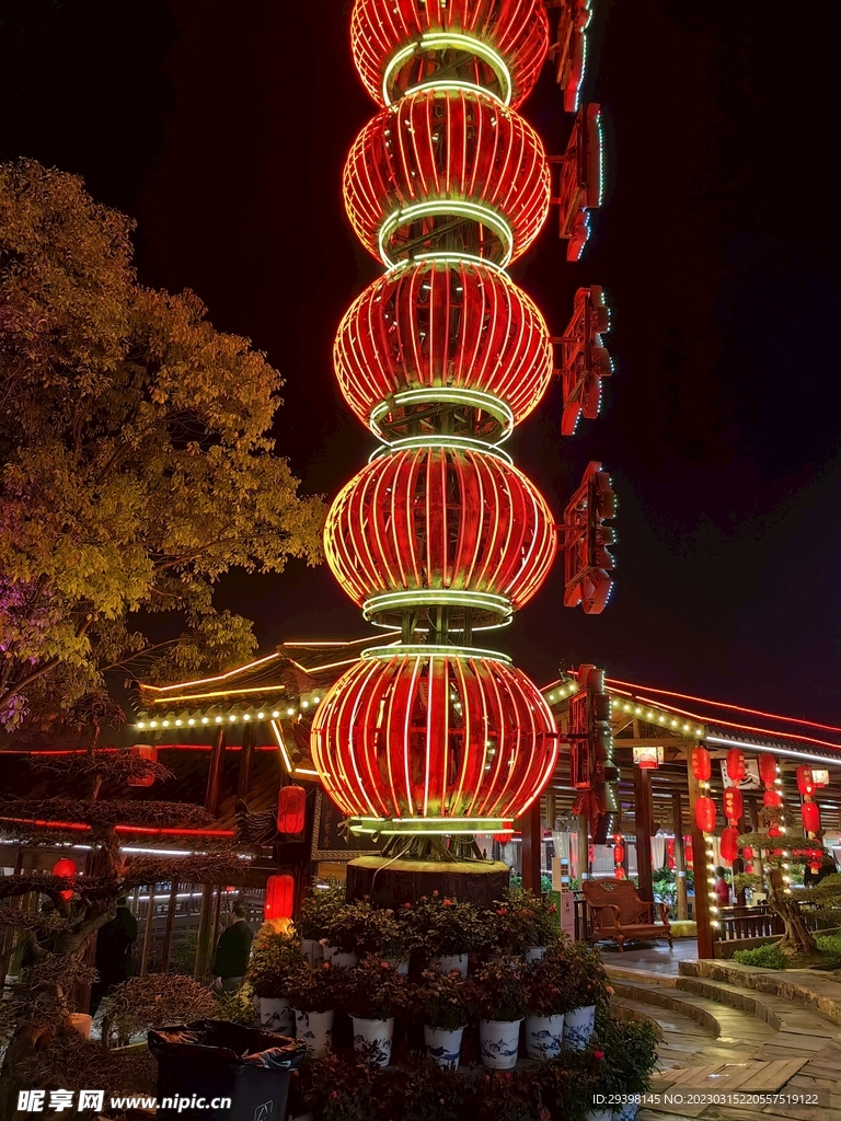 餐馆夜景