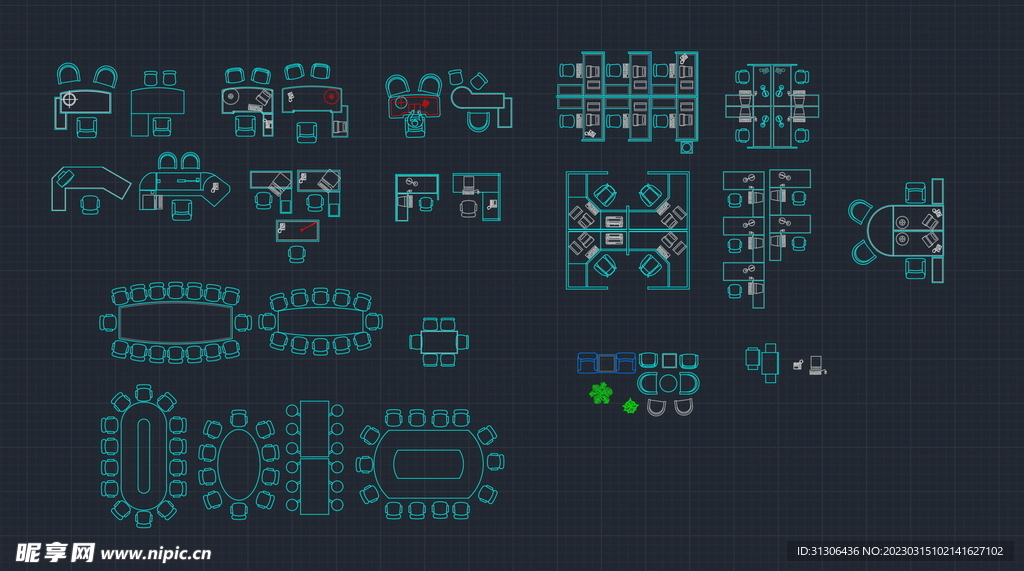 办公室会议室cad