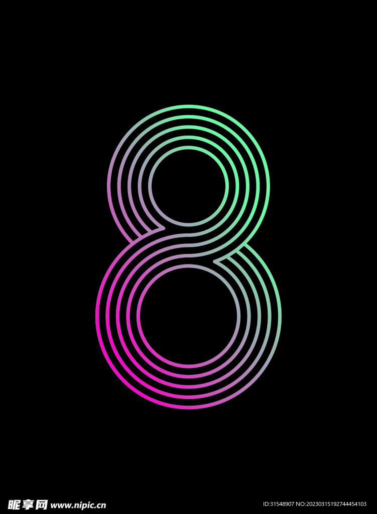 8线条图