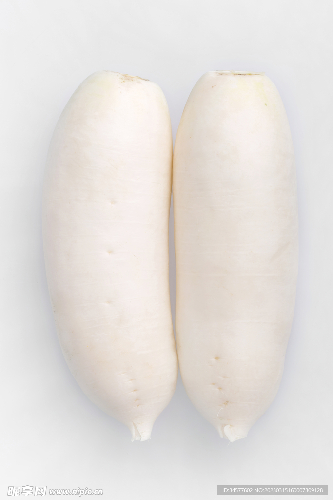 两个白萝卜