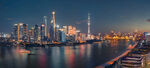 星光璀璨的上海北外滩夜景