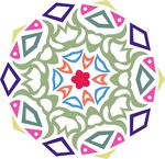 春季春天复古印花图案图形背景