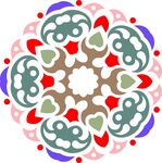 春季春天复古印花图案图形背景