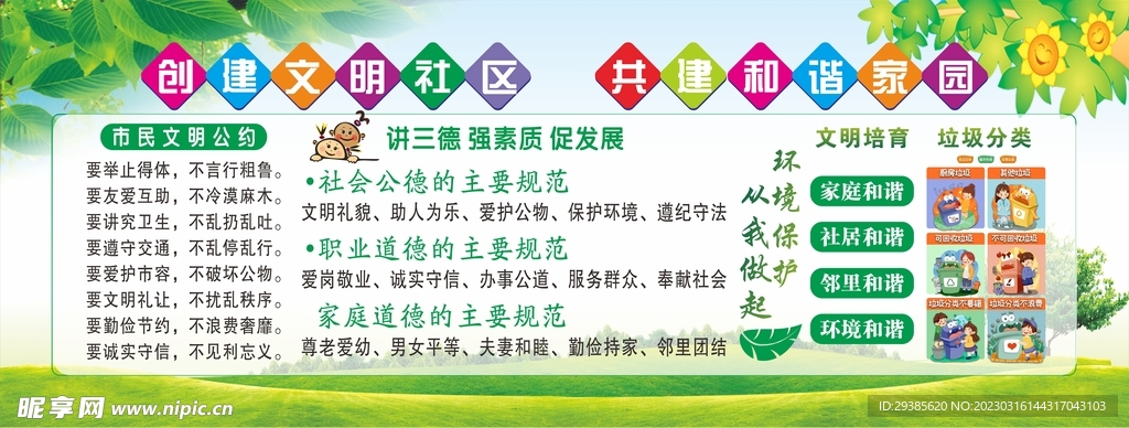 创建文明社区共享幸福美好家园