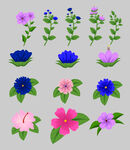 水彩花