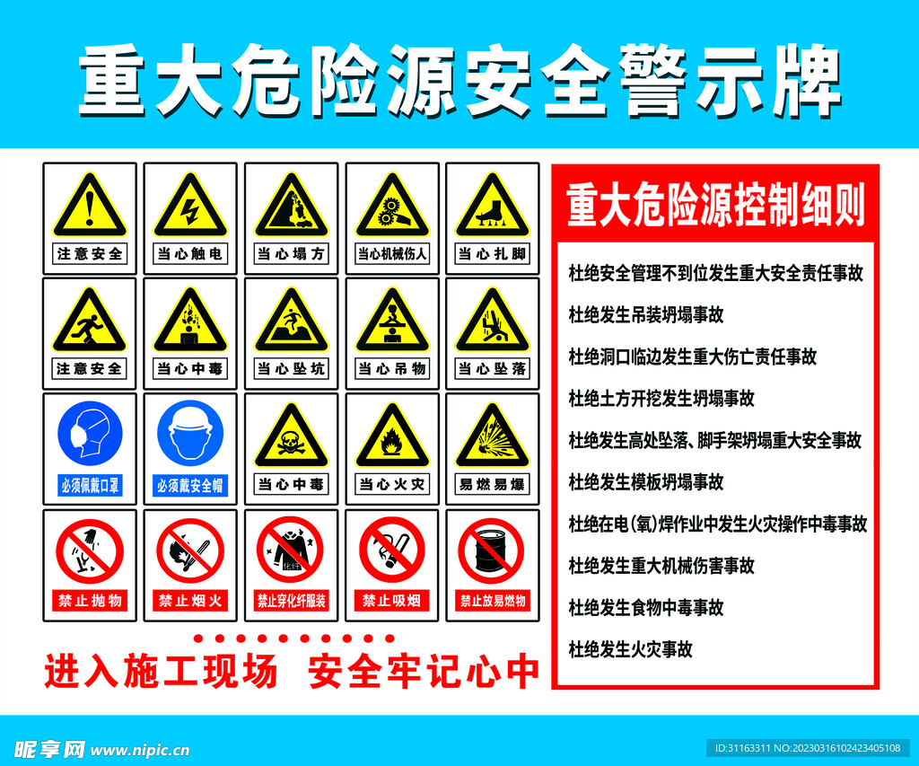 危险警示牌