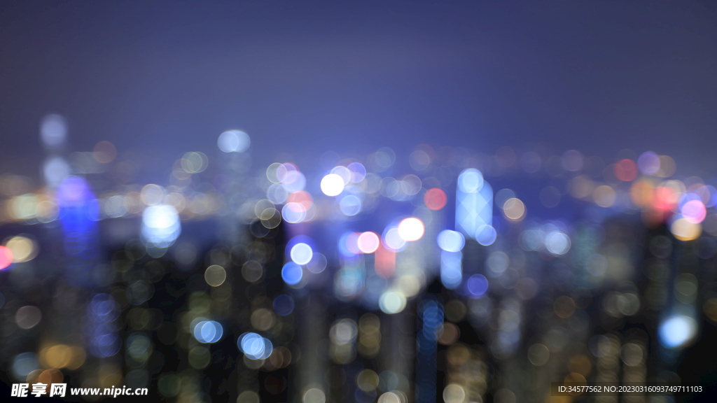 模糊的城市夜景