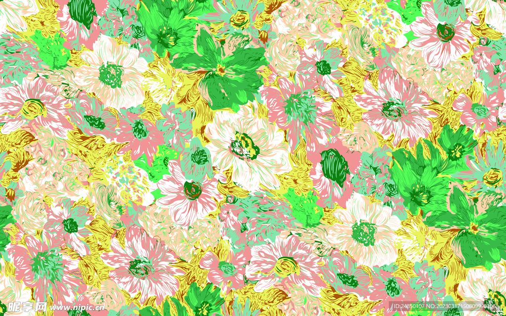 线条花