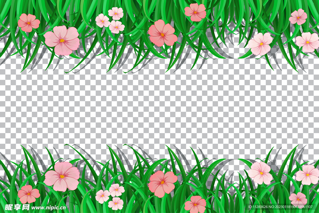 鲜花草丛