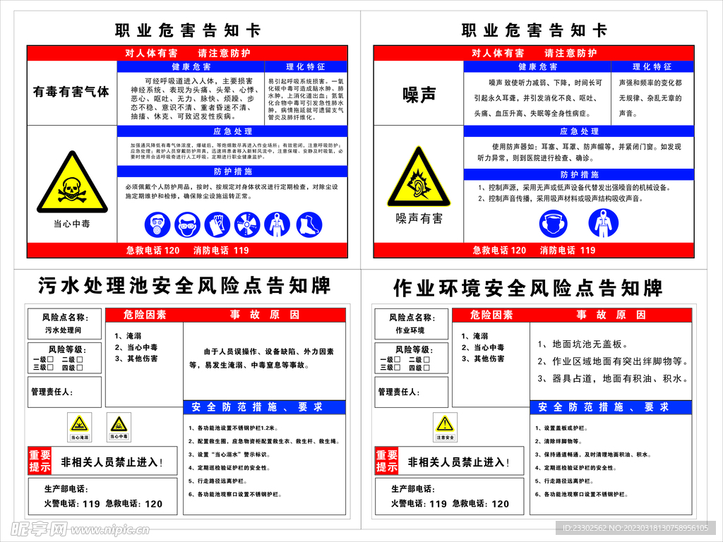 职业危险告知卡