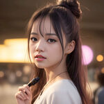 现代网红风格女孩