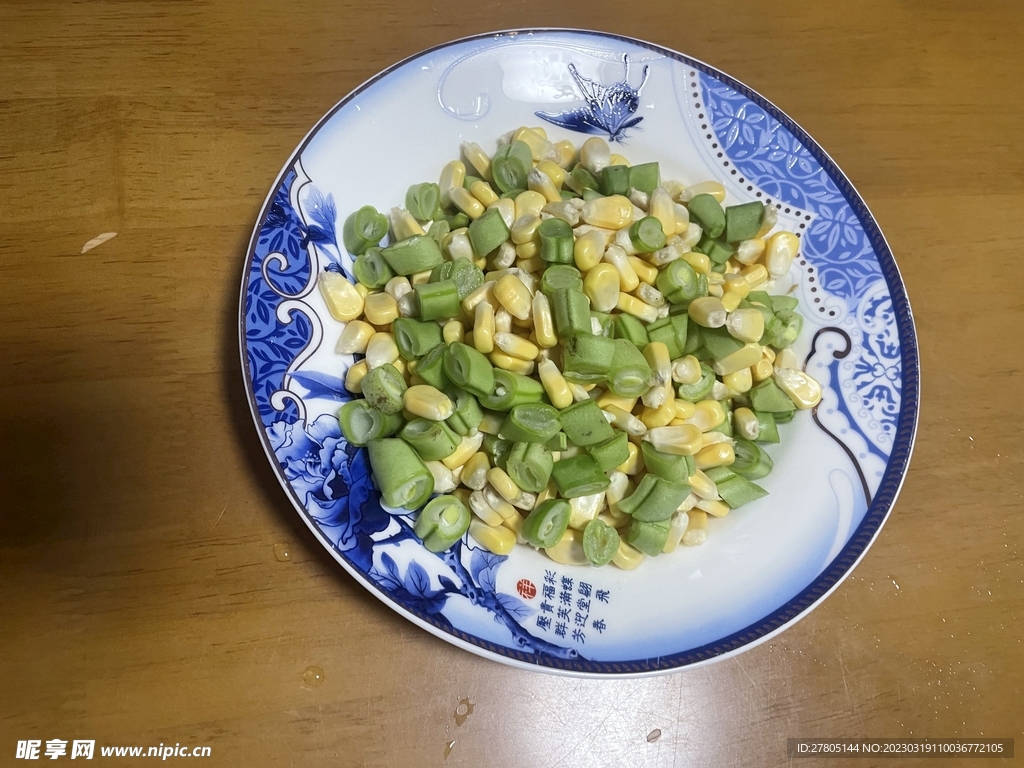玉米四季豆拼盘