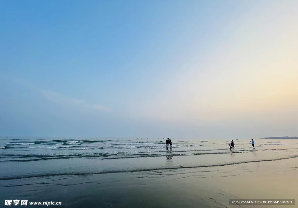 夕阳海景