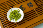 绿茶茶叶摄影素材