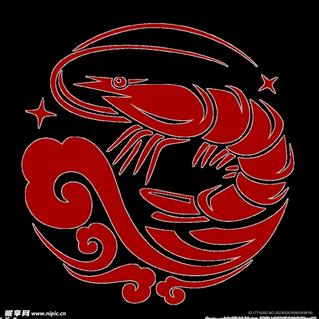 白美对虾 虾LOGO虾图标