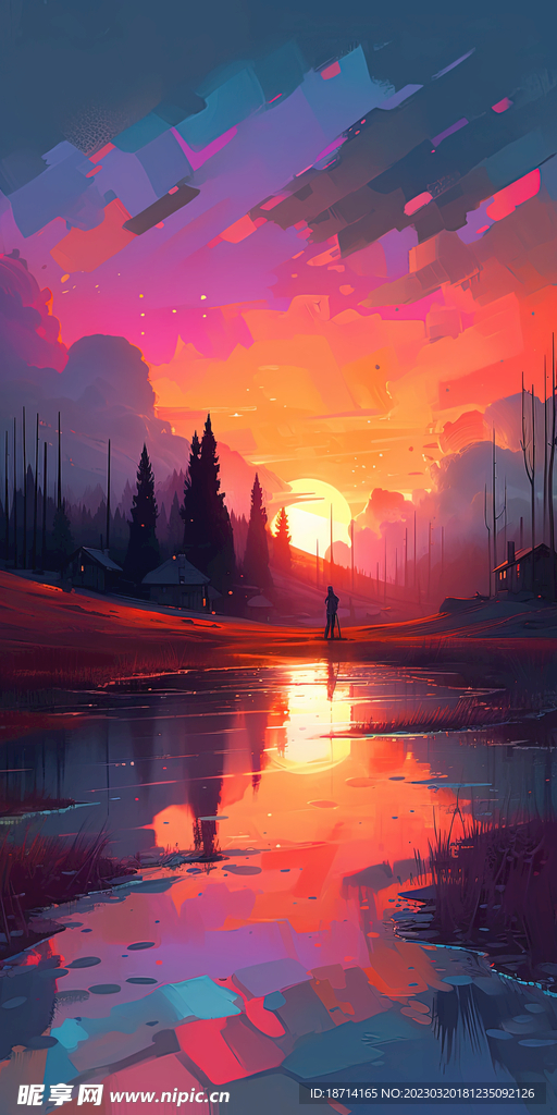 水彩风景画