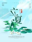 立夏节气宣传海报