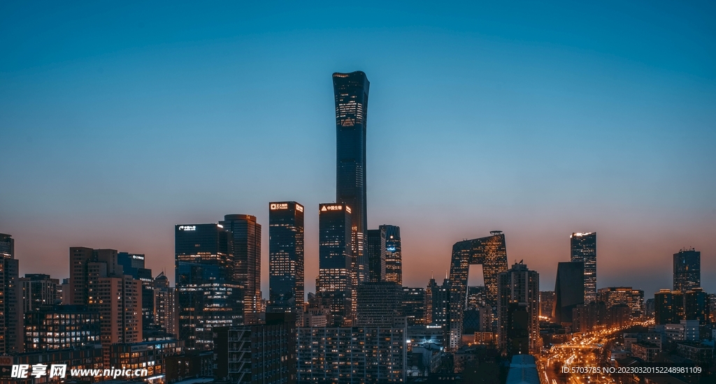 中国尊 建筑群 央视大楼夜景