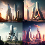 未来 科幻 城市 概念 