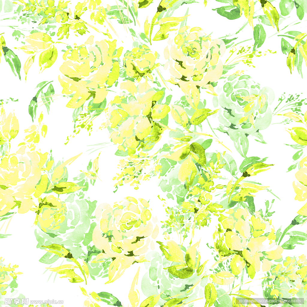 水彩花