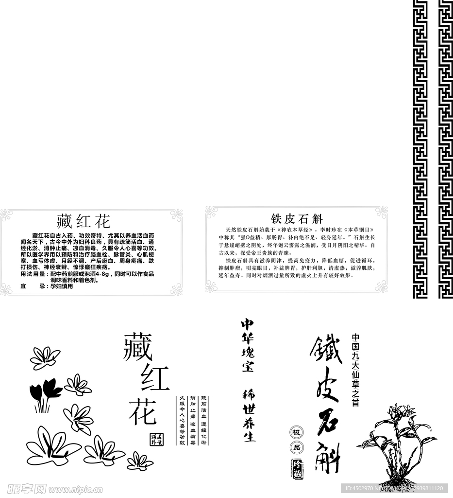 铁皮石斛藏红花文字内容设计