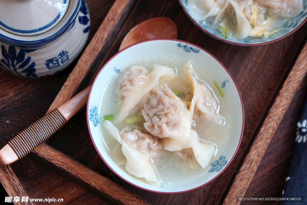 馄饨摄影素材