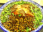 香辣牛肉面特写