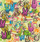 兔子涂鸦印花