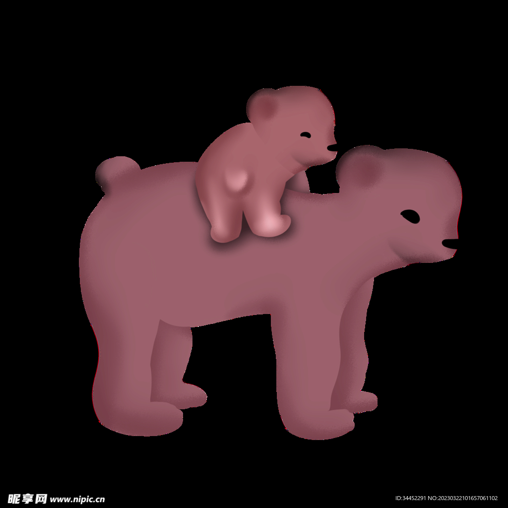 手绘熊