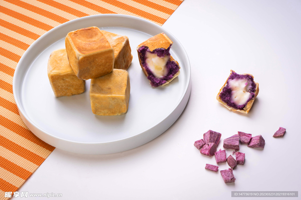 紫薯奶酪仙豆糕