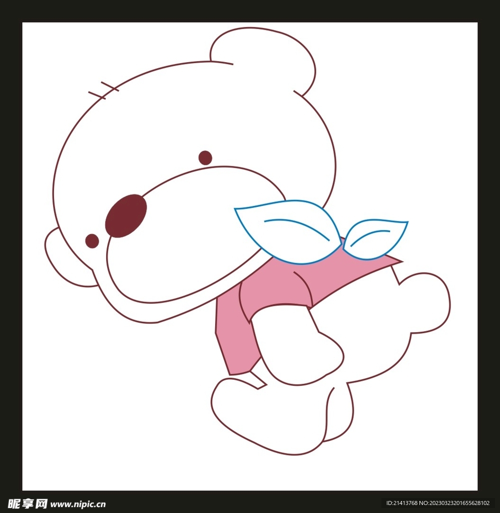 手绘卡通小熊