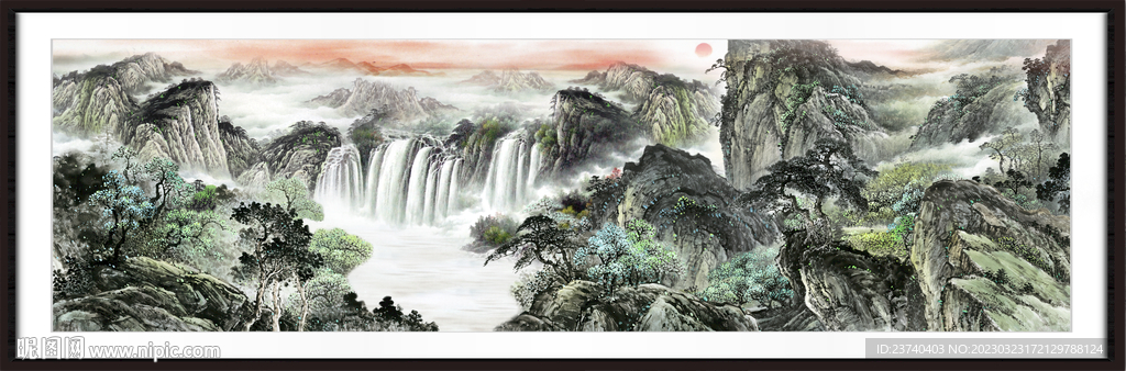 聚宝盆风水画 