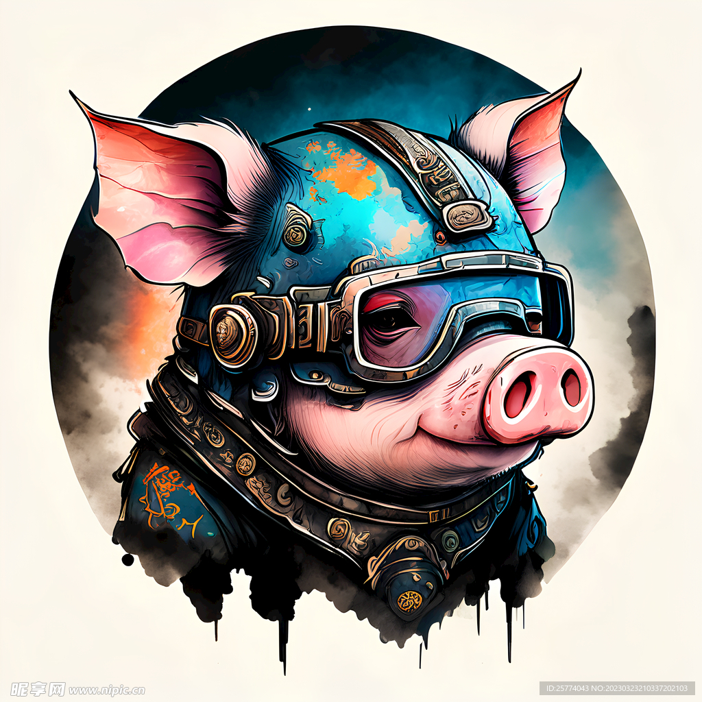 十二生肖猪插画