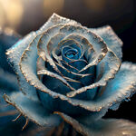 冰冻的蓝色玫瑰