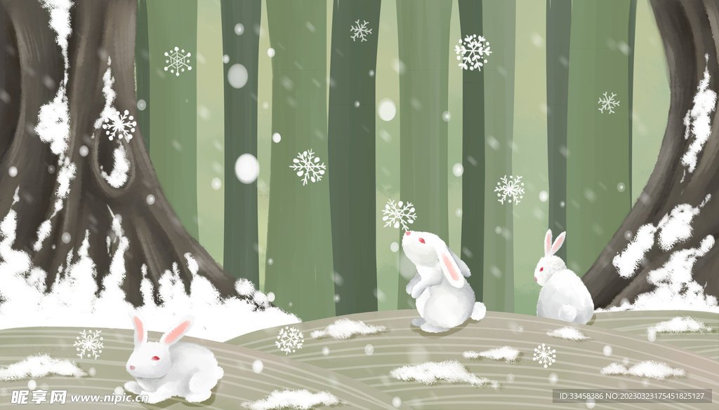 雪地兔子