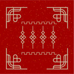 中国传统花边矢量图案
