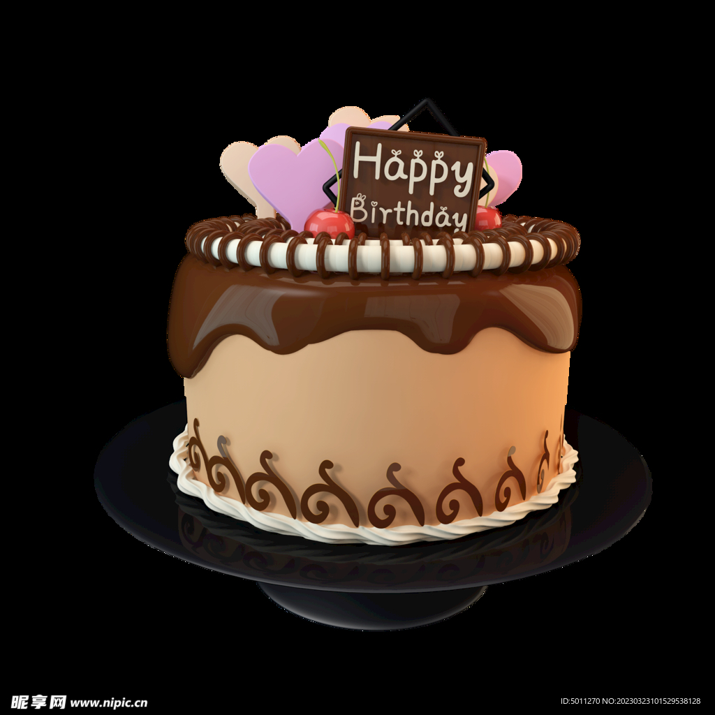 生日巧克力蛋糕png