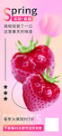 春季草莓促销海报