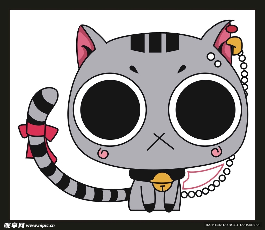 手绘卡通小猫