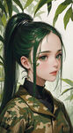 插画美女 