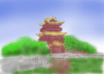 手绘建筑