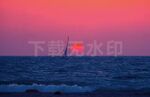 海面日落