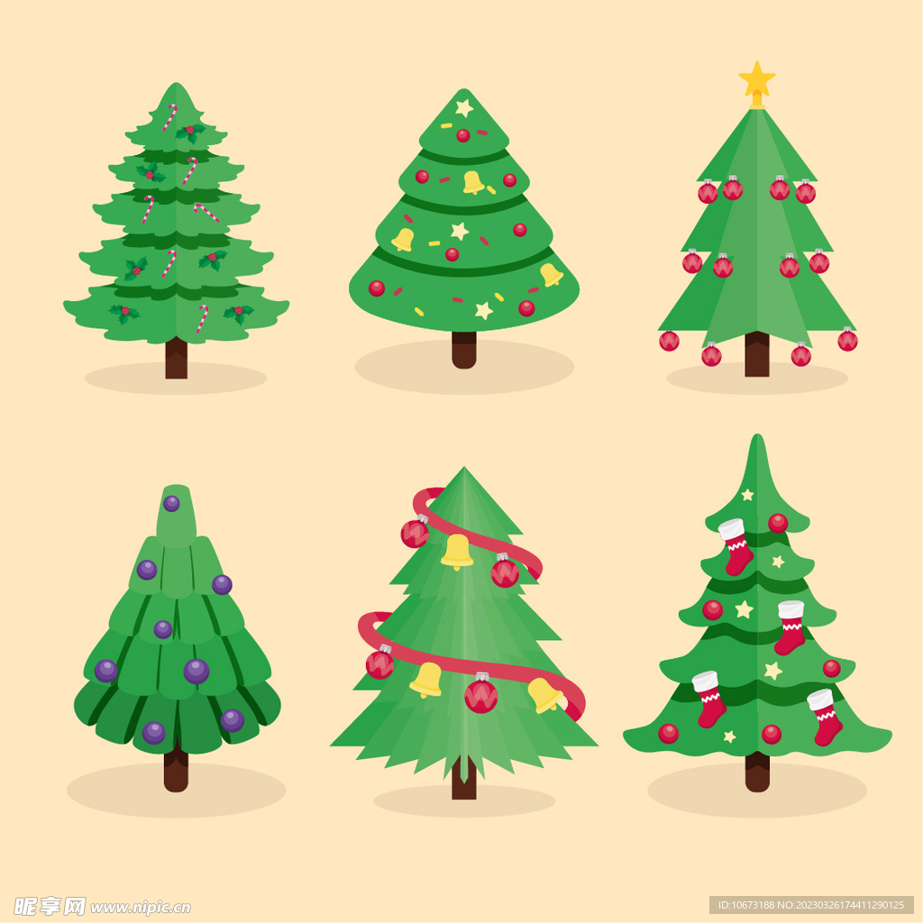 卡通圣诞树素材免费下载(图片编号:4207538)-六图网