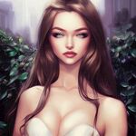 手绘美女