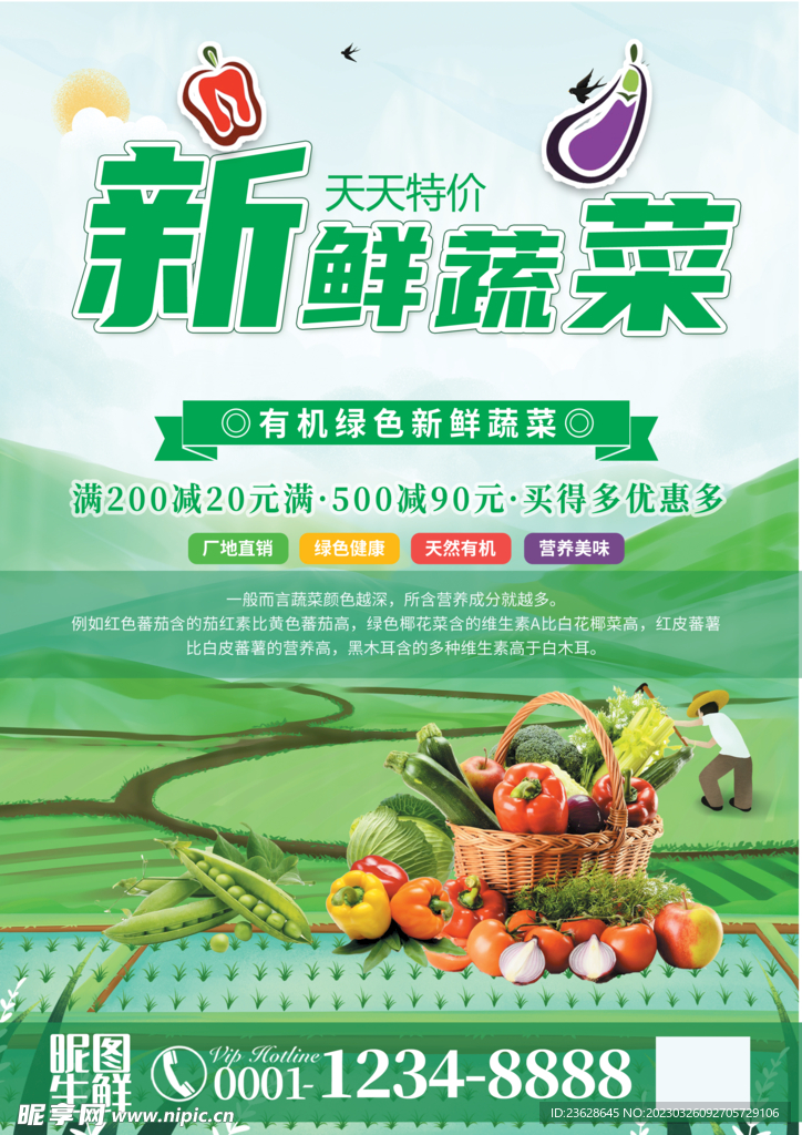 蔬菜商店宣传海报